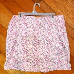 Fashion Bug stretch pink and yellow floral mini skort size 12